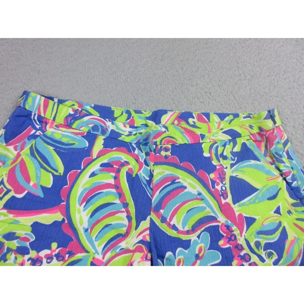 Lilly Pulitzer Magnolia Shorts Womens 0 Blue Toucan Play Scalloped‎ Casual 28x11